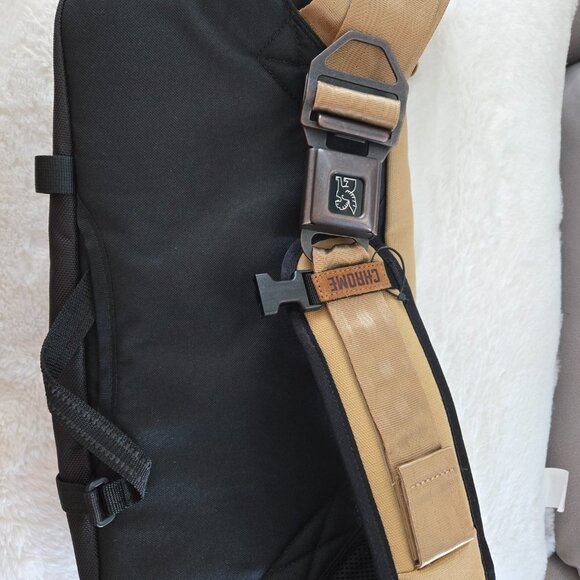 Chrome Kadet Suede and Canvas Crossbody Sling Bag - Picture 2 of 3